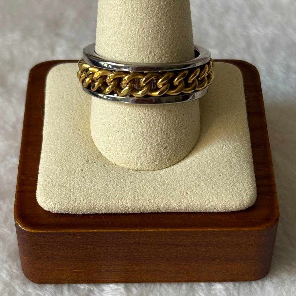 NEW Cuban Link 18k Gold Filled Ring